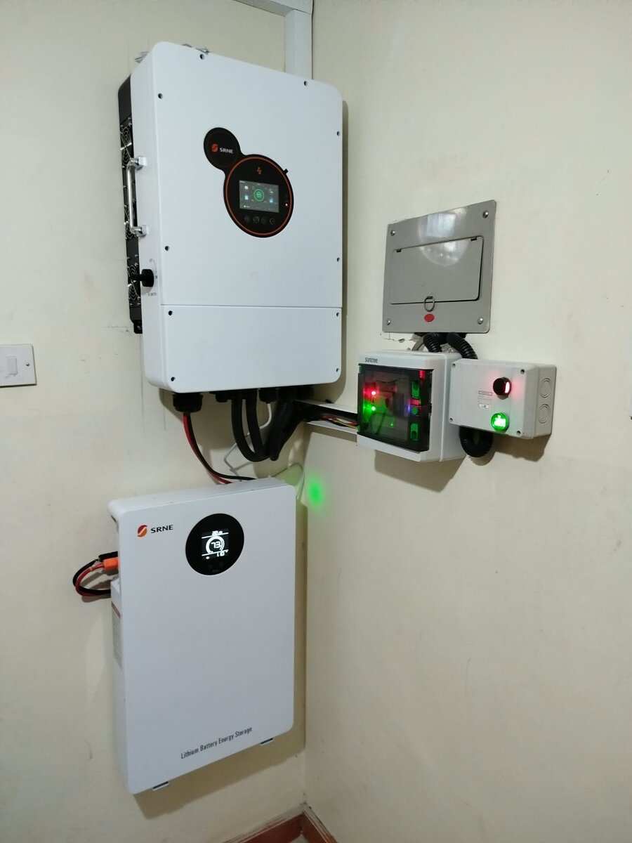 SRNE inverter and battery wall installation by SunPem Agency in Buruburu